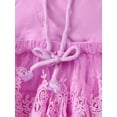 thumbnail image 7 of Mevireiy Baby Girls Boho Lace Embroidery Halter Romper Dress Tulle Backless Bodysuit,Purple,3-6 Months, 7 of 7
