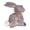 Gray Floral 14*12 cm, variant on Toyeng Easter Cloth Bunny Ornament - Soft Rabbit Toy with Vibrant Hues for Holiday Party & Easter Basket Stuffers Small Floral, Individually Packaged, Extra $0.1 Added 14*12 cm