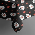 thumbnail image 5 of Halloween Ghosts with Red Hearts Square Tablecloth,Waterproof Square Table Cover,Wipeable Spillproof Washable Table Cover for Home Kitchen Party Decor 60"x60"(152x152cm), 5 of 6