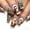 D, variant on 24PCS Short Square Christmas Press On Nails, Purple Silver Glitter Base with Snowman & Snowflake Design, Glossy Natural Fit Fake Nails for Women, Winter Holiday & Daily Manicure, Salon & Home Use