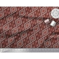thumbnail image 2 of Soimoi Red Heavy Canvas Fabric Diamond & Triangle Geometric Print Fabric by Yard 58 Inch Wide, 2 of 3