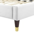 thumbnail image 4 of Modway Juniper Channel Tufted Performance Velvet Full Platform Bed in White, 4 of 10