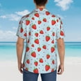 thumbnail image 6 of Daiia Strawberry Hawaiian Shirt for Men Gentle Cotton Regular Short Sleeve Casual-Small, 6 of 9