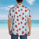 thumbnail image 4 of Balery Strawberry Camisas hawaianas de manga corta para hombre, camisas playeras de corte holgado, camisas de vacaciones con botones,X-Large, 4 of 7