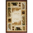 thumbnail image 2 of Cabin RugS - Lodge, Cabin Nature and Animals Area Rug - Modern Geometric Design Cabin Area Rug - Abstract, Multicolor Design- Deer/Fish/Bear/Cabin, 2 of 6