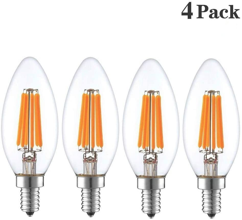 LED Candle Light Bulbs, GUFEE Dimmable E12 Candelabra LED Filament Bulb