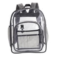 thumbnail image 3 of Mochila transparente Salvador Durable con correa reforzada Resistente al agua Accesorio frontal Bolso multifunción de bolsillo para mujeres Gris oscuro, 3 of 6
