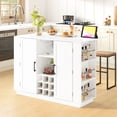 thumbnail image 1 of Noble House 47.2" Counter Height Table,Foldable Top with Power Outlet & Wine Rack,White, 1 of 7