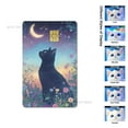 thumbnail image 1 of Cute Black Cat Cartoon PVC Film Skin Sticker for Debit Card Credit Bank Card Sticker Shining Rainbow Stars Love Card Sticker, 1 of 6