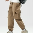 thumbnail image 6 of DODADAWANJ Loose Fit Cargo Pants for Men with Multi Pockets Elastic Bottom Sport Pants Big and Tall Breathable Soft Casual Pants for Camping Workout Jogging, 6 of 9