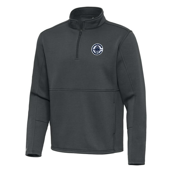 Men's Antigua Pewter LA Clippers  Twist Quarter-Zip Pullover Top