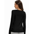 thumbnail image 4 of Women's Crew Neck Button Down Long Sleeve Cardigan Sweater, 4 of 6
