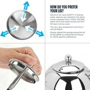 Premium Stainless Steel Pour Over Drip Coffee Tea Kettle - The Original Genie - Built-In Removable Tea Infusion For Tea Coffee Lovers - 1.1 L / 4 1/2 Cup