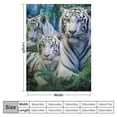 thumbnail image 4 of Nawypu  Tiger Blanket Wild Animal Theme Pattern Throw Blanket for Bed Sofa Couch Kids Adults Safari Cats Sherpa Blanket Soft Wildlife White Tiger Decor Warm Fuzzy Blanket, 4 of 6