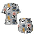 thumbnail image 2 of Sigee Dog for Sleepwear Casual Pjs with Pockets Women's Pajamas Sets Shorts 2 Piece Short Sleeve Lounge Sets Medium, 2 of 9