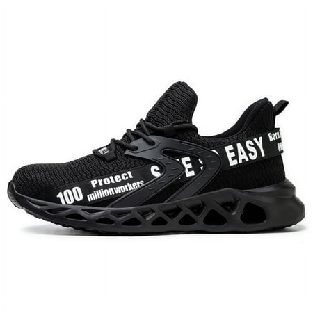 

hotio 2024 Steel Toe Shoes Safety Work Shoes for Men Comfortable Puncture Proof Slip on Indestructible Work Sneakers