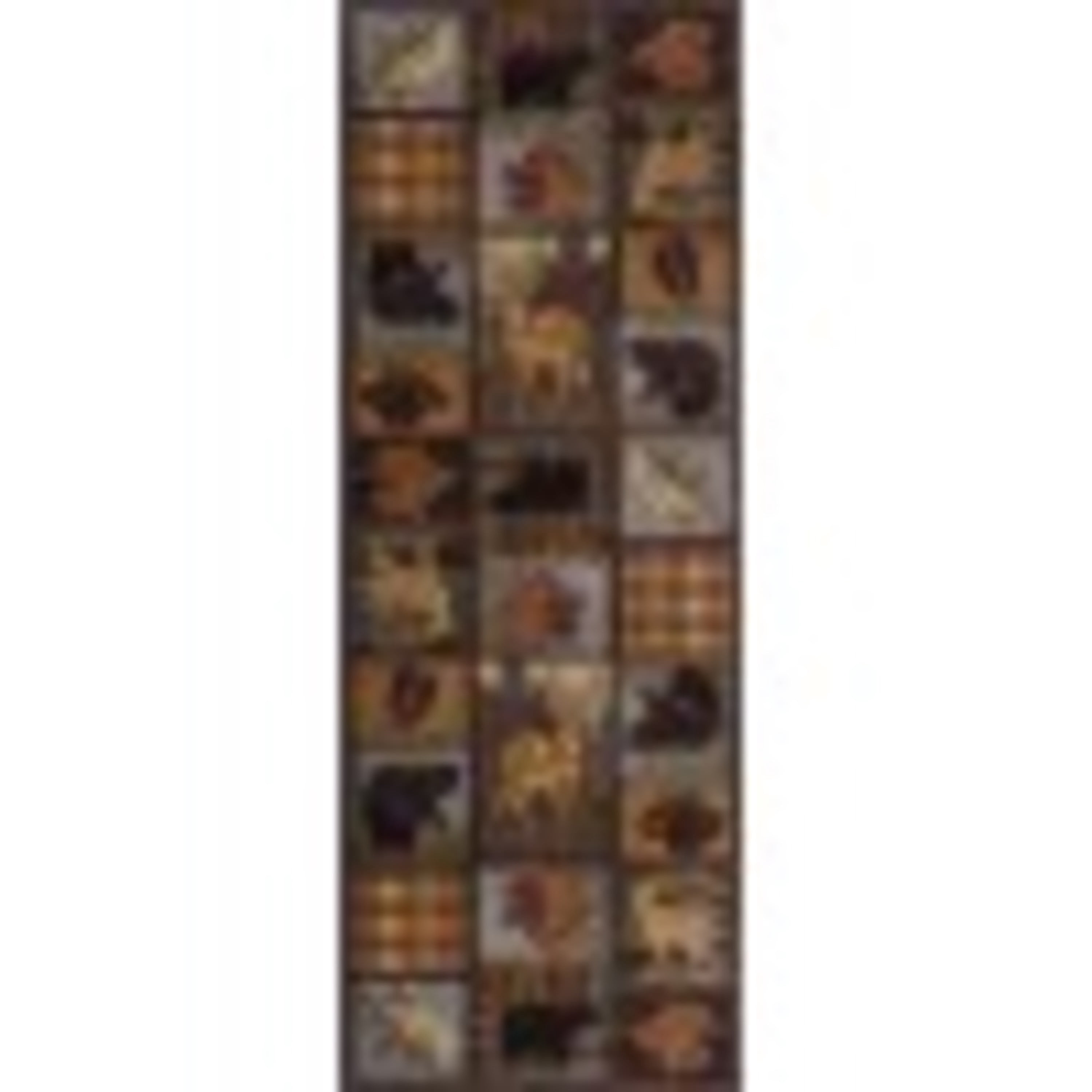 Nature Novelty 2.7' x 7' Multi-Color Polypropylene Indoor Area Rug
