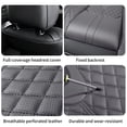 thumbnail image 6 of 2012 for TOYOTA COROLLA Car Seat Cover, Leather 5 Seats Full Set Waterproof Protect and Upgrade Seats, Black and Gray Car Seat Covers, Protect Car Seats, 6 of 9