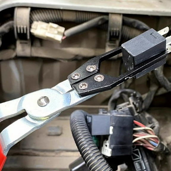 SEWCHICS Compact Red Fuse Puller Tool for Car Relay Extraction Multi Functional Durable Chrome Steel
