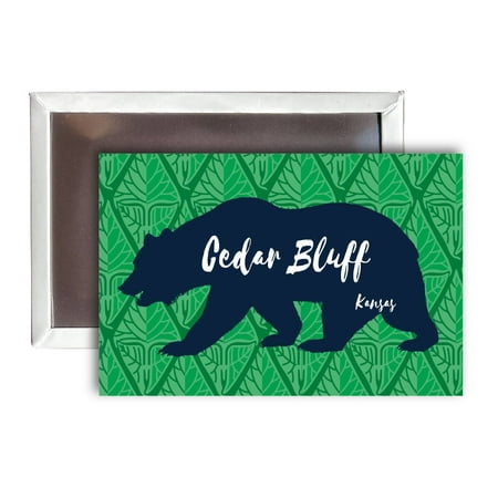 

Cedar Bluff Kansas Souvenir 2x3-Inch Fridge Magnet Bear Design