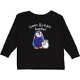 thumbnail image 3 of Inktastic Happy Birthday, Auntie- Cute Penguins Boys or Girls Long Sleeve Toddler T-Shirt, 3 of 5