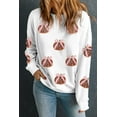 thumbnail image 6 of Women's White Sequin Bow Pumpkin Graphic Baggy Sweatshirt for Fall | [ZhiHiMeRi] | (US 20-22)2XL, 6 of 7