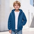 thumbnail image 2 of Ultrave Boys Hooded Jacket Windproof Full Zip Long Sleeve Coat with Pockets for Fall Winter Outdoor Wear, 2 of 7