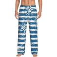 thumbnail image 2 of Lsque Ocean on Striped Print Men's Pajama Pants, Lounge Pant - Comfortable Home Wear,Elastic Waistband, Stylish Design-X-Large, 2 of 9