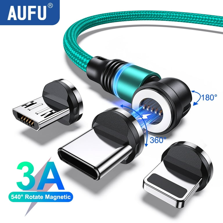 540 Rotate Magnetic Cable 3A Fast Charging Type C Cable For Xiaomi