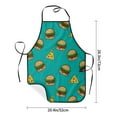 thumbnail image 2 of Apron for Men Women, Cute Hamburger Light Blue Waterproof Chef Kitchen Baking Apron with Long Ties, Aprons for Cooking, Baking and Gardening, Kitchen Collection, 2 of 5