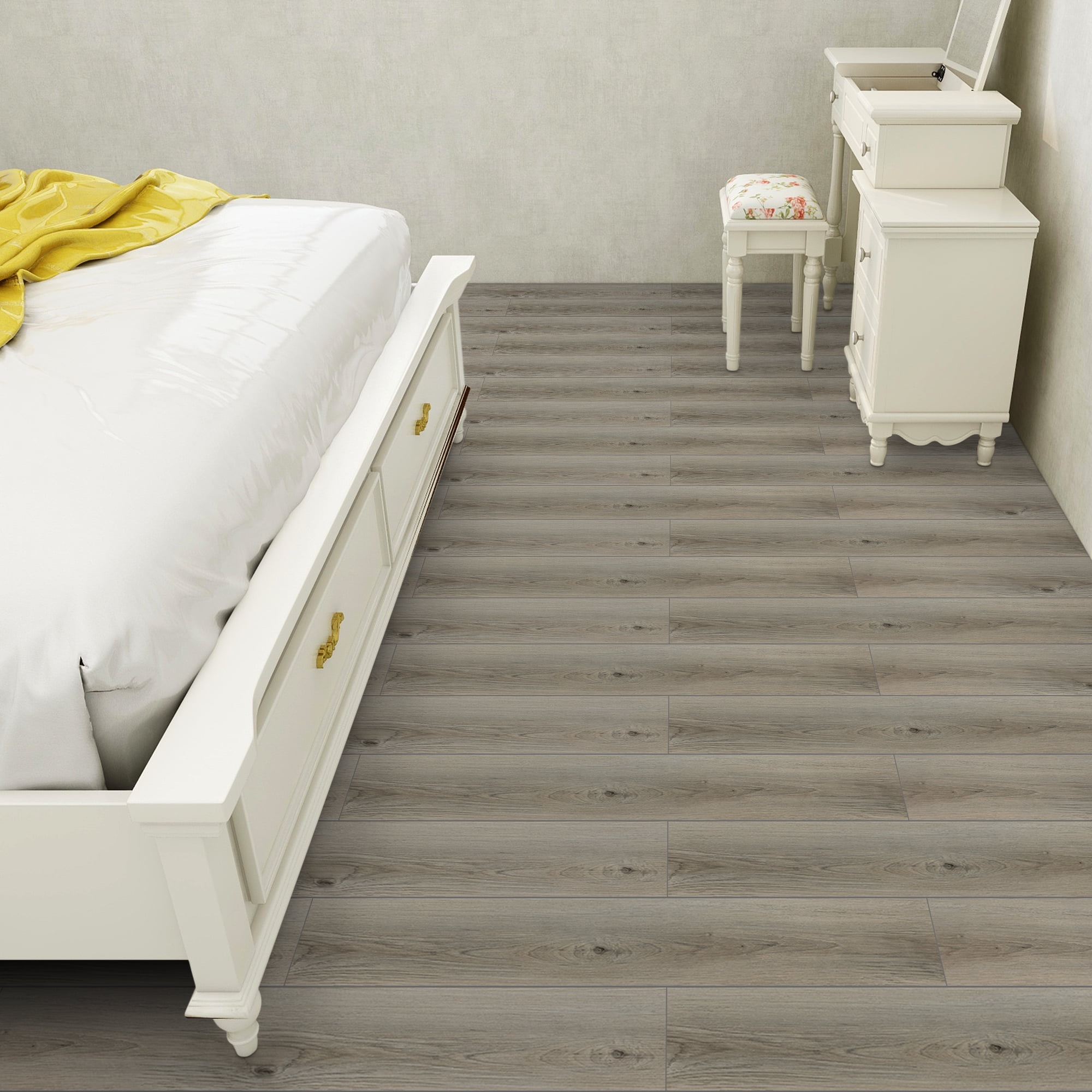 (4 pack) UMIGGEE Vinyl Flooring 6"x36"(10-pcs) Natural Wood-Look Peel and Stick Flooring Tiles Self-Adhesive Floor Tile DIY Grain Feel for Kitchen Dinning Room Bedroom Home Decoration (Cover 15 Sq. ft)