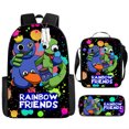 thumbnail image 1 of Rainbow Friends Bag, Boys And Girls Cartoon Shoulder Bag Three-piece Set-XICEN, 1 of 4