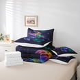 thumbnail image 5 of YST Hummingbird 7 Piece Comforter Set Twin,Lighted Birds with Floral Pattern Bed in a Bag with Flat Sheet and Fitted Sheet,Green Botanical Flower Galaxy Bedding Set with Pillowcase & Sham, 5 of 5