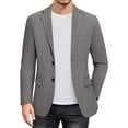 thumbnail image 4 of COOFANDY Men's Casual Knit Blazer Stretch Slim Fit Sport Coat Two Button Lightweight Suit Jackets, 4 of 10