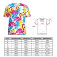 thumbnail image 2 of Flamingo Pattern Women's Short Sleeve T-Shirt Crew Neck Casual Summer Trendy Loose Fit Tops, 2 of 6