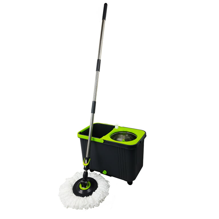 ISPIN: Microfiber 360° Spin Mop with Bucket Set 360° Wheels for EASY  movement 