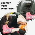 thumbnail image 4 of Xecao Romantic Flower Lion Couple Pattern Car Seat Back Protector 2 Pack Large Capacity Pocket, Kick Mats Back Seat Protector, 4 of 8