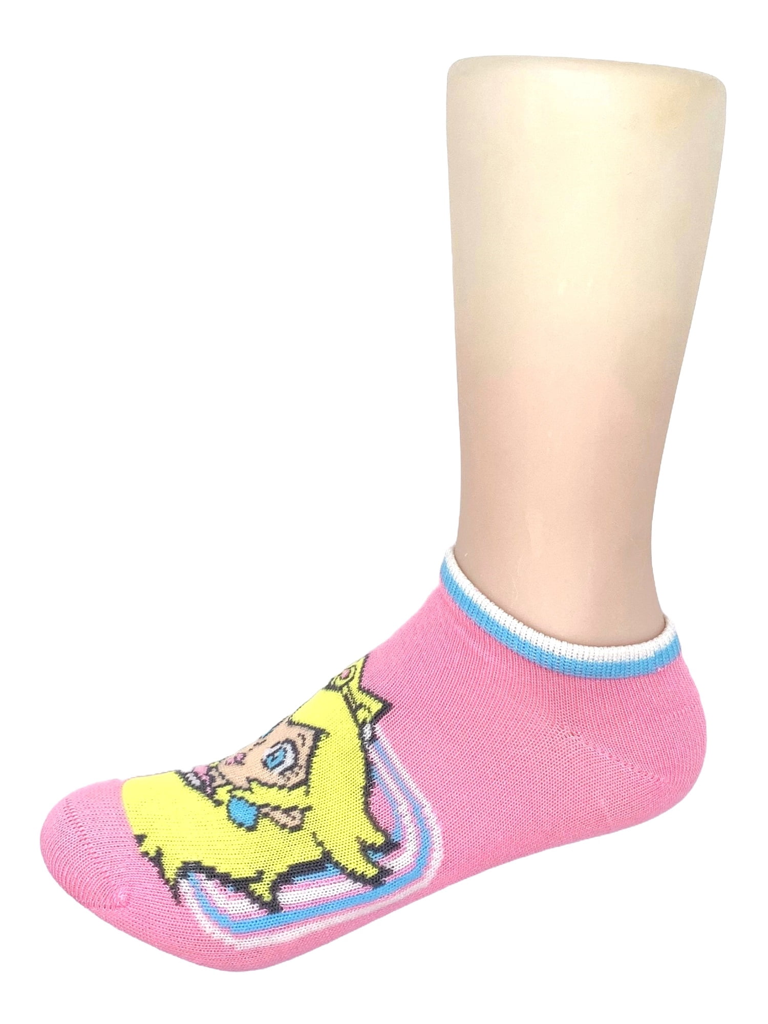 Super Mario, Girls No-Show Socks, 6-Pack, Sizes S-L