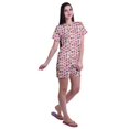 thumbnail image 3 of Moomaya Printed Tees Shorts Pajamas Set For Women Sleepwear Pjs For Girls, 3 of 6