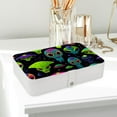 thumbnail image 6 of Alien Decorative PU Leather Earring and Jewelry Organizer Box with Removable Compartment, Portable, 6 of 6