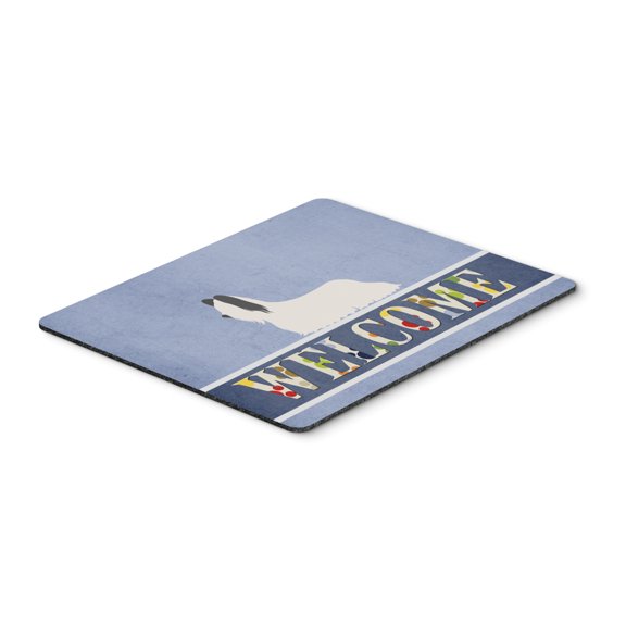 Skye Terrier Welcome Mouse Pad Hot Pad or Trivet Blue