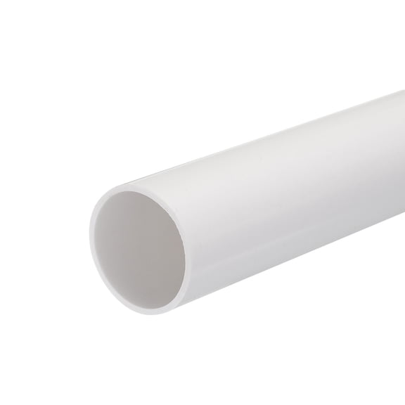 Rigid Round Pipe 36mm ID 40mm OD 20cm/8" Length White High Impact for Water Pipe, Crafts, Cable Sleeves