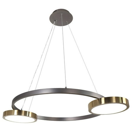 

Contempolights Sizel LED Integrated Metal Chandelier in Chrome/Gold