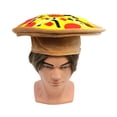thumbnail image 3 of Funny Novelty Pepperoni Pizza Hat Pizzeria Chef Costume Accessory Gag Gift Joke Cap, 3 of 4