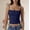 Navy, variant on Delayuji Womens Camasole Tops Skinny Solid Color Adjustable Strap Halter Camisole Top Loungewear Crop Top Tank Top Basic Layer