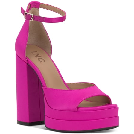 I.N.C. International Concepts Womens Arya Platform Sandals Fuchsia Satin 11M