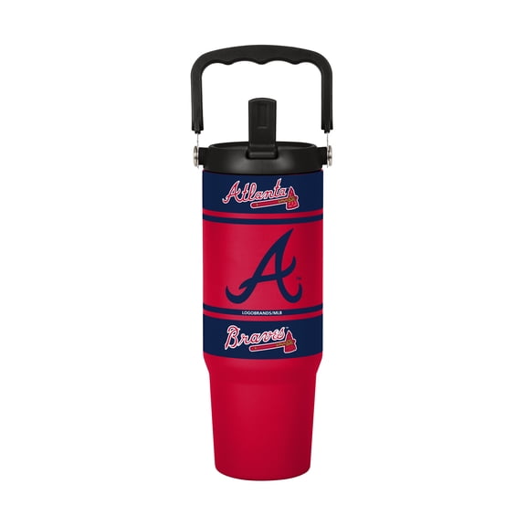 Logo Brands Atlanta Braves 30oz. Colorblock 2.0 Top Handle Tumbler