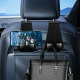 thumbnail image 4 of Raindrops 2pcs Car Back Seat Headrest Hooks Metal Black Space Utilization For Travel, 4 of 8