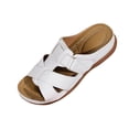 thumbnail image 3 of Womens Slides Sandals with Plantar Fasciitis Arch Support,Dressy Summer Outdoor Beach Walking Shoes Ladies Lightweight Orthotic Slip on Sandals Open Toe Slippers for Women, 3 of 10