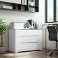 Homfa 6 Drawer White Dresser for Bedroom, Modern Chest of Drawers Wood